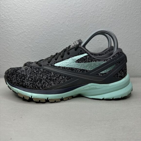 Brooks Launch 4 Grey Mint Running Shoes - Picture 2 of 7